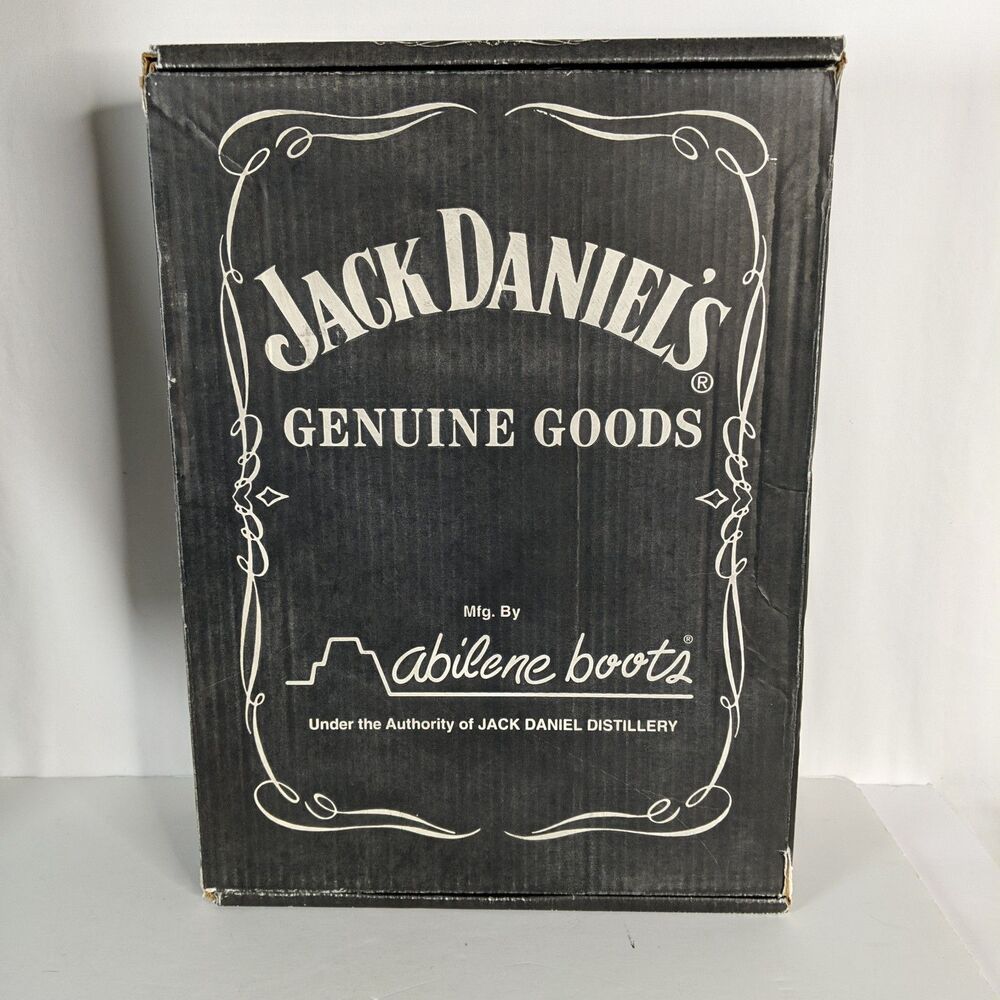 JACK DANIELS Abilene NO. 7 LEATHER COWBOY BOOTS MENS SIZE 9D OIL RESISTANT 8015 - Picture 11 of 11